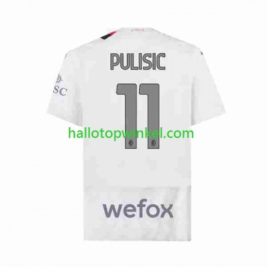AC Milan Voetbalshirt Christian Pulisic 11 Heren Uit Tenue 2023-2024 Korte Mouw