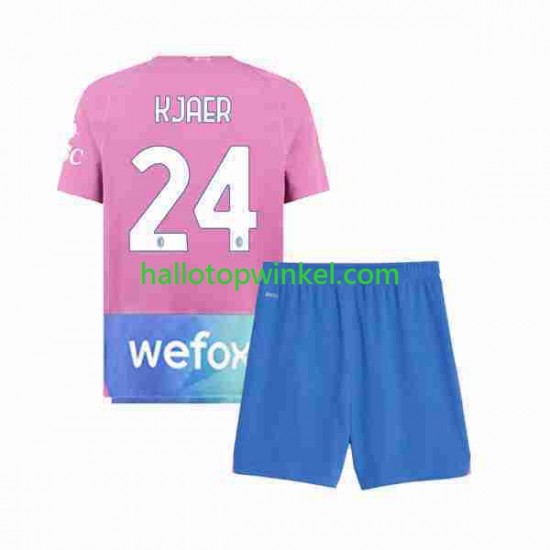 AC Milan Voetbalshirt Simon Kjaer 24 Kleuters/Kids Derde Tenue 2023-2024 Korte Mouw