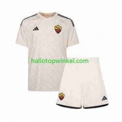 AS Roma Voetbalshirt Kleuters/Kids Uit Tenue 2023-2024 Korte Mouw