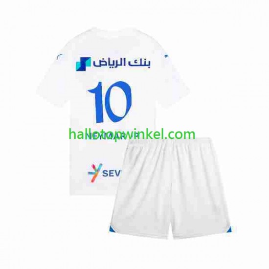 Voetbalshirt Al Hilal Neymar JR 10 Kleuters/Kids Uit Tenue 2023-2024 Korte Mouw