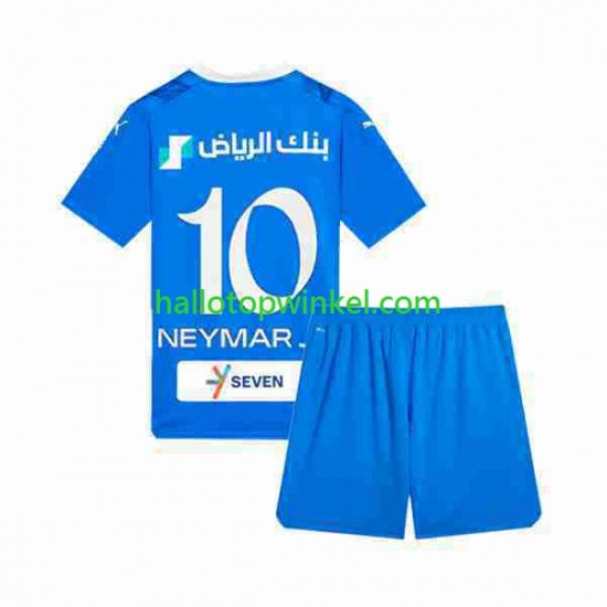 Voetbalshirt Al Hilal Neymar JR 10 Kleuters/Kids Thuis Tenue 2023-2024 Korte Mouw