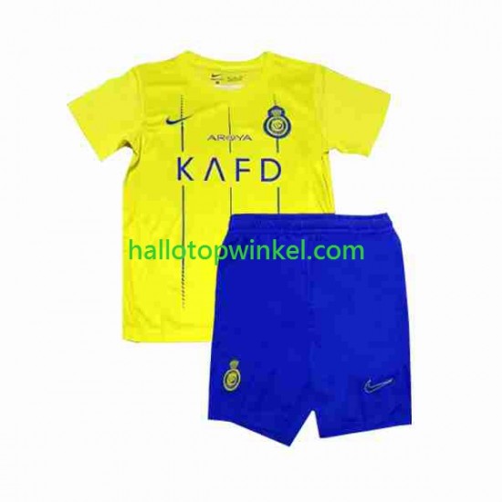 Voetbalshirt Al-Nassr Ronaldo 7 Kleuters/Kids Thuis Tenue 2023-2024 Korte Mouw