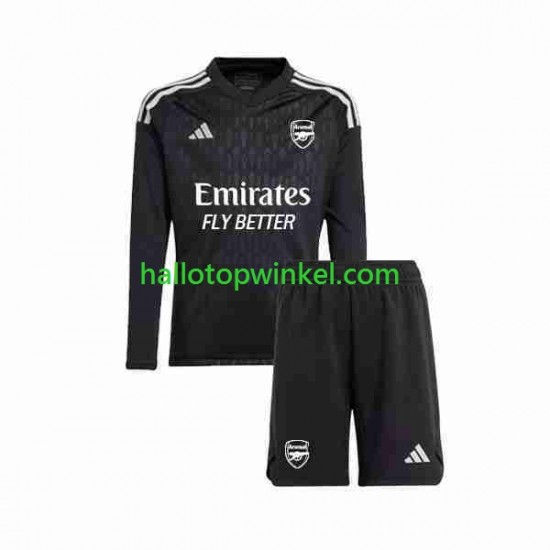 Arsenal Voetbalshirt Doelman Kleuters/Kids Thuis Tenue 2023-2024 Lange Mouw