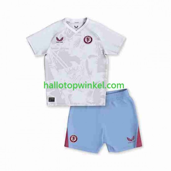 Aston Villa Voetbalshirt Kleuters/Kids Uit Tenue 2023-2024 Korte Mouw
