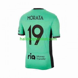 Atlético Madrid Voetbalshirt 2 Alvaro Morata 19 Heren Derde Tenue 2023-2024 Korte Mouw