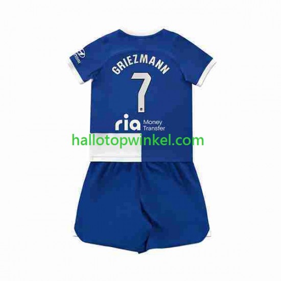 Atlético Madrid Voetbalshirt 2 Antoine Griezmann 7 Kleuters/Kids Uit Tenue 2023-2024 Korte Mouw