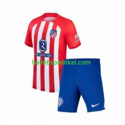 Atlético Madrid Voetbalshirt 2 Kleuters/Kids Thuis Tenue 2023-2024 Korte Mouw