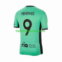 Atlético Madrid Voetbalshirt 2 Memphis Depay 9 Heren Derde Tenue 2023-2024 Korte Mouw
