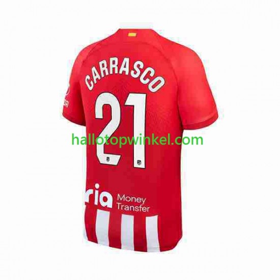 Atlético Madrid Voetbalshirt 2 Yannick Carrasco 21 Heren Thuis Tenue 2023-2024 Korte Mouw