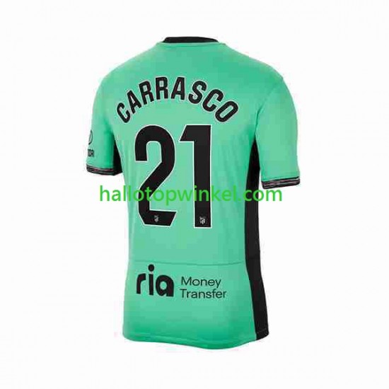 Atlético Madrid Voetbalshirt 2 Yannick Carrasco 21 Heren Derde Tenue 2023-2024 Korte Mouw