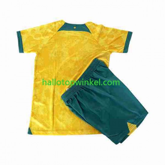 Australië Voetbalshirt Kleuters/Kids Thuis Tenue 2022 Korte Mouw