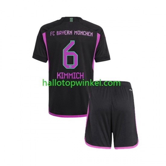 FC Bayern München Voetbalshirt Kimmich 6 Kleuters/Kids Uit Tenue 2023-2024 Korte Mouw