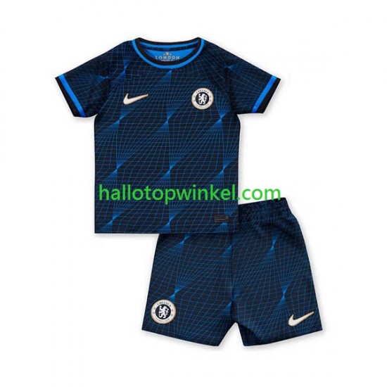 Chelsea Voetbalshirt Kleuters/Kids Uit Tenue 2023-2024 Korte Mouw