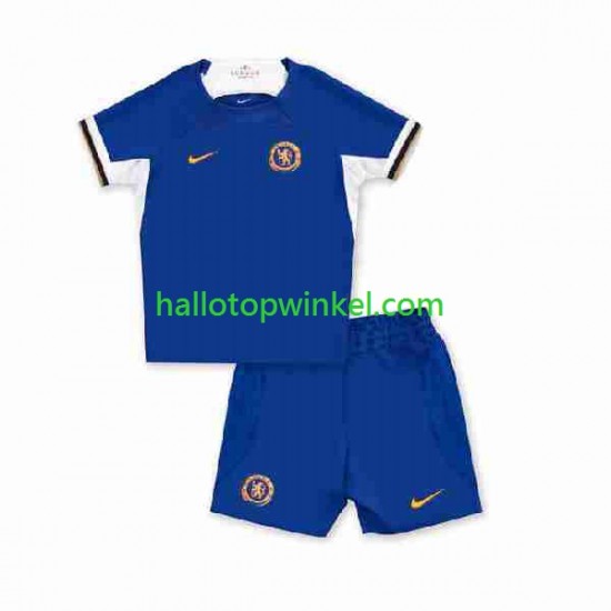 Chelsea Voetbalshirt Kleuters/Kids Thuis Tenue 2023-2024 Korte Mouw