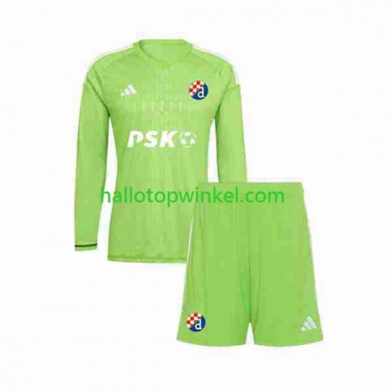 Dinamo Zagreb Voetbalshirt Doelman Kleuters/Kids Thuis Tenue 2023-2024 Lange Mouw