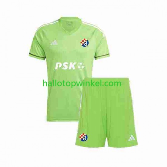 Dinamo Zagreb Voetbalshirt Doelman Kleuters/Kids Thuis Tenue 2023-2024 Korte Mouw