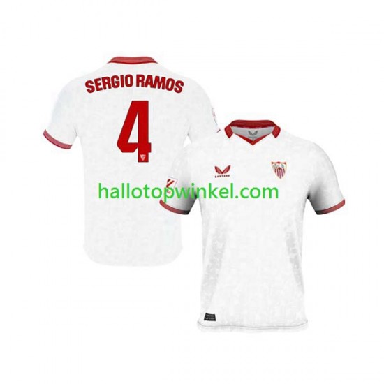 Sevilla FC Voetbalshirt Sergio Ramos 4 Heren Thuis Tenue 2023-2024 Korte Mouw