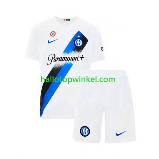 Inter Milan Voetbalshirt Kleuters/Kids Uit Tenue 2023-2024 Korte Mouw