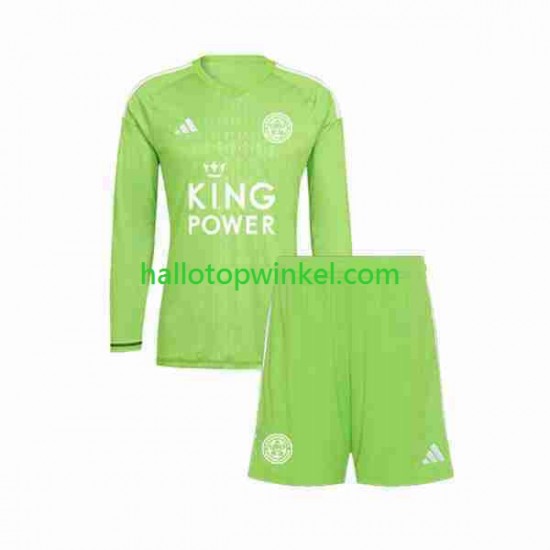 Leicester City Voetbalshirt Doelman Kleuters/Kids Uit Tenue 2023-2024 Lange Mouw