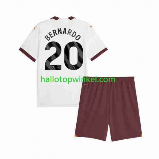 Manchester City Voetbalshirt Bernardo Silva 20 Kleuters/Kids Uit Tenue 2023-2024 Korte Mouw