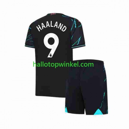 Manchester City Voetbalshirt Erling Haaland 9 Kleuters/Kids Derde Tenue 2023-2024 Korte Mouw