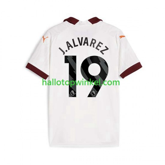 Manchester City Voetbalshirt Julian Alvarez 19 Heren Uit Tenue 2023-2024 Korte Mouw