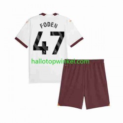 Manchester City Voetbalshirt Phil Foden 47 Kleuters/Kids Uit Tenue 2023-2024 Korte Mouw