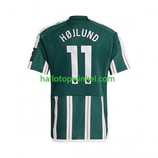 Manchester United Voetbalshirt Rasmus Hojlund 11 Heren Uit Tenue 2023-2024 Korte Mouw