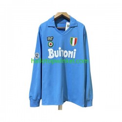 Napoli Voetbalshirt 1987 1988 Retro Heren Thuis Tenue Lange Mouw