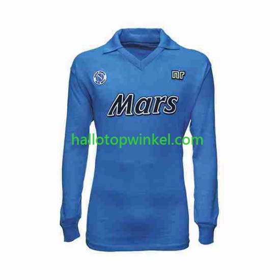 Napoli Voetbalshirt 1989 1990 Retro Heren Thuis Tenue Lange Mouw