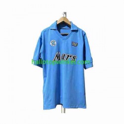 Napoli Voetbalshirt 1989 1990 Retro Heren Thuis Tenue Korte Mouw