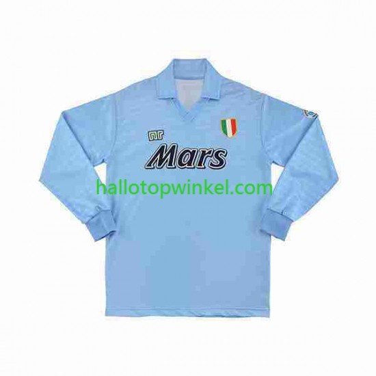 Napoli Voetbalshirt 1990 1991 Retro Heren Thuis Tenue Lange Mouw