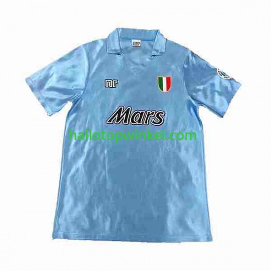 Napoli Voetbalshirt 1990 1991 Retro Heren Thuis Tenue Korte Mouw