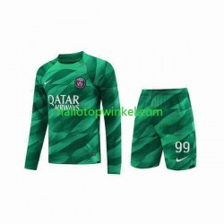 Paris Saint-Germain Voetbalshirt Donnarumma 99 Doelman Kleuters/Kids Thuis Tenue 2023-2024 Lange Mouw