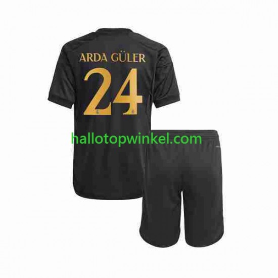 Real Madrid Voetbalshirt Arda Guler 24 Kleuters/Kids Derde Tenue 2023-2024 Korte Mouw