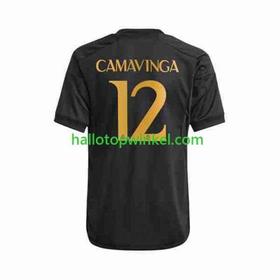 Real Madrid Voetbalshirt Eduardo Camavinga 12 Heren Derde Tenue 2023-2024 Korte Mouw