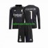 Real Madrid Voetbalshirt Thibaut Courtois 1 Doelman Kleuters/Kids Uit Tenue 2023-2024 Lange Mouw