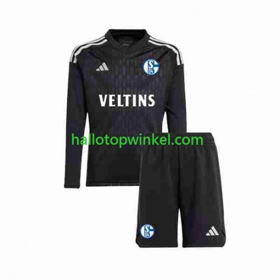 Voetbalshirt Schalke 04 Doelman Kleuters/Kids Uit Tenue 2023-2024 Lange Mouw