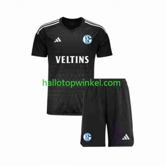 Voetbalshirt Schalke 04 Doelman Kleuters/Kids Uit Tenue 2023-2024 Korte Mouw