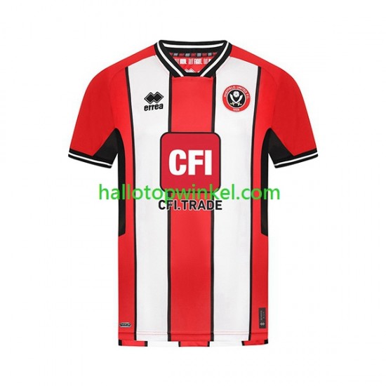 Sheffield United Voetbalshirt Heren Thuis Tenue 2023-2024 Korte Mouw