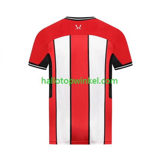Sheffield United Voetbalshirt Heren Thuis Tenue 2023-2024 Korte Mouw
