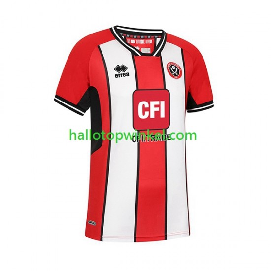 Sheffield United Voetbalshirt Heren Thuis Tenue 2023-2024 Korte Mouw