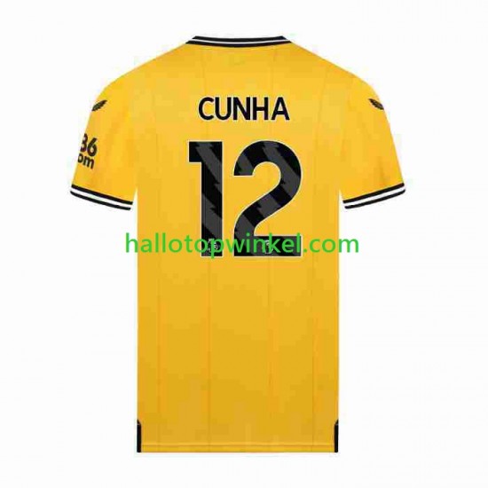 Wolverhampton Wanderers Voetbalshirt CUNHA 12 Heren Thuis Tenue 2023-2024 Korte Mouw