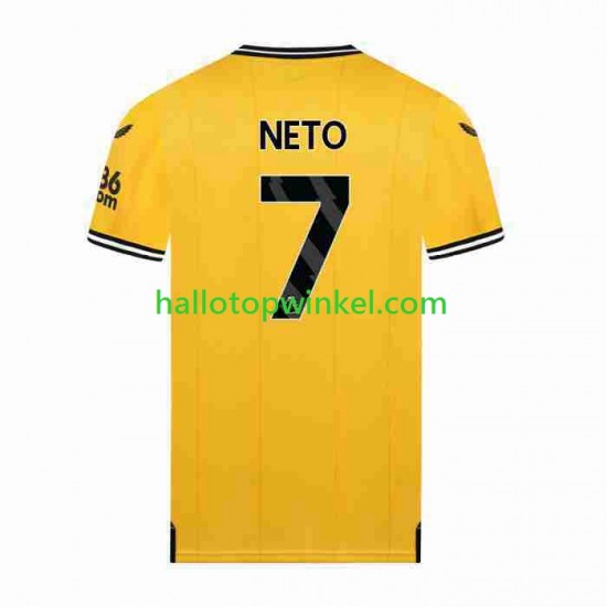 Wolverhampton Wanderers Voetbalshirt NETO 7 Heren Thuis Tenue 2023-2024 Korte Mouw