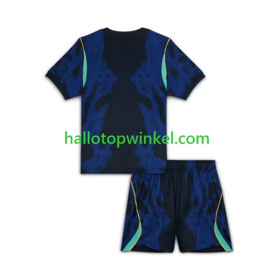 Brazilië Voetbalshirt Kleuters/Kids Uit Tenue WK 2026 Korte Mouw