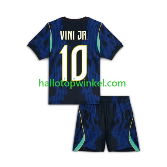 Brazilië Voetbalshirt Vinicius Junior 10 Kleuters/Kids Uit Tenue WK 2026 Korte Mouw