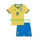 Brazilië Voetbalshirt Vinicius Junior 10 Kleuters/Kids Thuis Tenue WK 2026 Korte Mouw