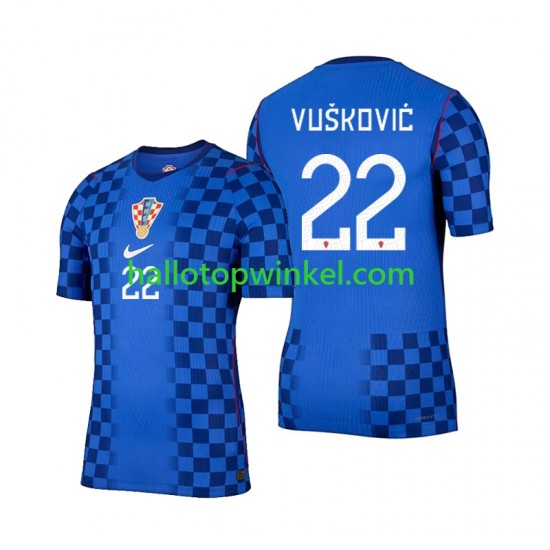 Kroatië Voetbalshirt Luka Vuskovic 22 Heren Uit Tenue WK 2026 Korte Mouw