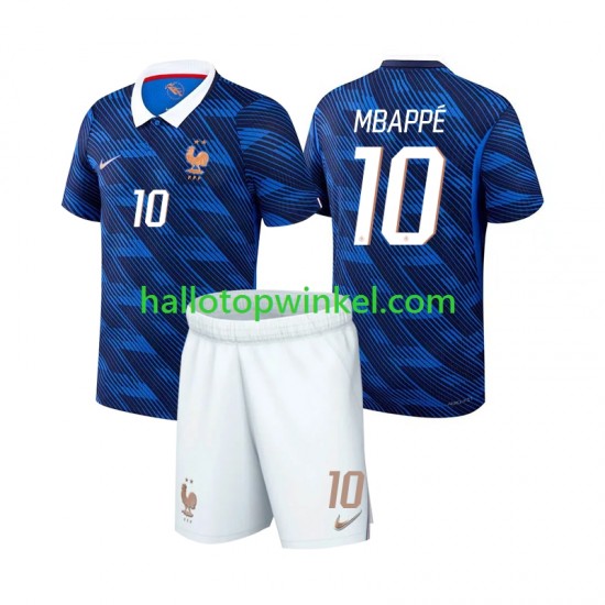 Frankrijk Voetbalshirt Mbappé Kylian 10 Kleuters/Kids Thuis Tenue WK 2026 Korte Mouw