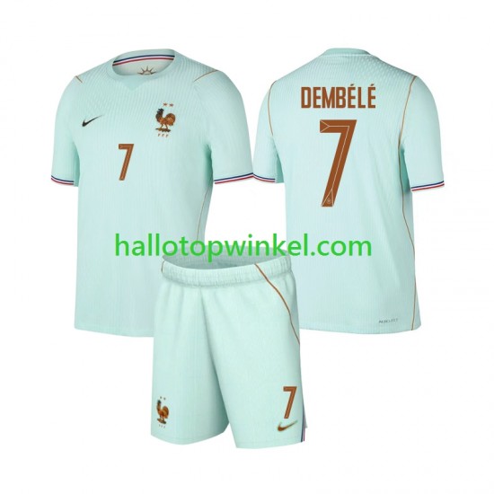 Frankrijk Voetbalshirt Ousmane Dembele 7 Kleuters/Kids Uit Tenue WK 2026 Korte Mouw